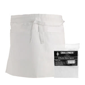 Challenger® 3-Pocket Waist Apron White - Home Of Coffee