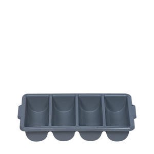 Cutlery Bin 4 Compartment Gray - Home Of Coffee