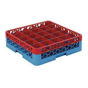 OptiClean™ Rack 25 Compartment with 1 Extender Red/Blue - Home Of Coffee