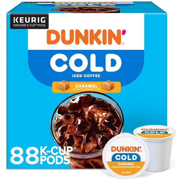 Dunkin' Donuts Caramel Iced Cold Coffee Kcups - 88ct