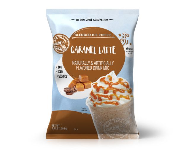 Big Train Caramel Latte Blended Ice Coffee Beverage Mix - Bag (3.5 lbs)