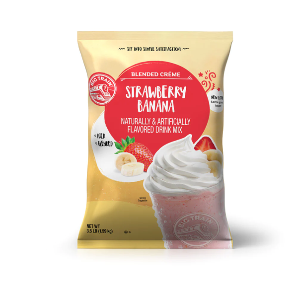 Big Train Strawberry Banana Blended CrΦme Beverage Mix - Bag (3.5 lbs)
