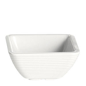 Ramekin Ribbed Square Bone 2 oz - Home Of Coffee