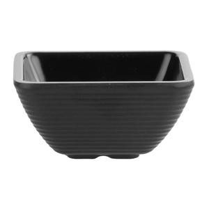 Ramekin Ribbed Square Black 2 oz - Home Of Coffee