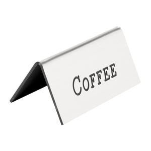 Beverage Tent Sign Silver Coffee - Home Of Coffee