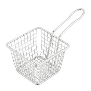 Serving Fry Basket Square 4" - Home Of Coffee