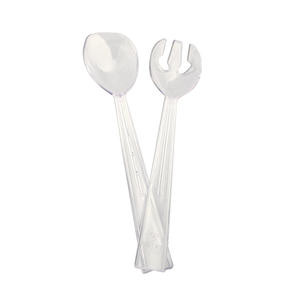 Spoon/Fork Serving Set Clear 9 1/2" - Home Of Coffee
