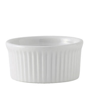 Ramekin Fluted Porcelain White 5 oz - Home Of Coffee
