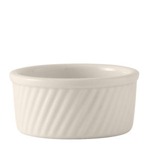 Souffle Dish Swirl Eggshell 8 oz - Home Of Coffee