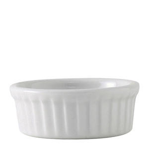 Ramekin Fluted Porcelain White 1.5 oz - Home Of Coffee