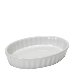 Crème Brulee Fluted Oval White 6 oz - Home Of Coffee