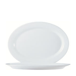 Arcoroc® Restaurant White Platter Oval 12 1/2" - Home Of Coffee
