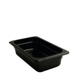 Camwear® Food Pan Fourth Size Black 2 1/2" - Home Of Coffee
