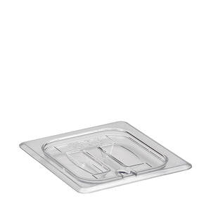 Camwear® Food Pan Cover Sixth Size Notched with Handle Clear - Home Of Coffee