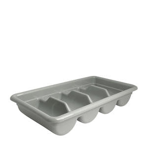 Cutlery Box 4 Compartment Gray - Home Of Coffee