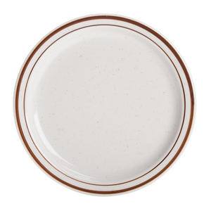 Bahamas Plate Eggshell with Brown Speckle 9 1/2" - Home Of Coffee