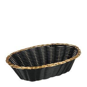 Bread Basket Oval Black with Gold - Home Of Coffee
