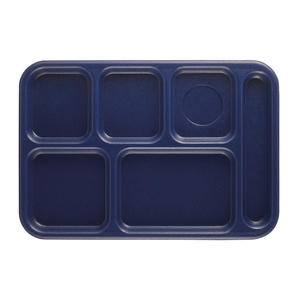 Camwear® School Tray 6-Compartment Navy Blue 10" x 14 1/2" - Home Of Coffee