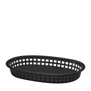 Chicago Platter Basket Oval Black 10 1/2" x 7" x 1 1/2" - Home Of Coffee