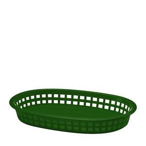 Chicago Platter Basket Oval Green 10 1/2" x 7" x 1 1/2" - Home Of Coffee