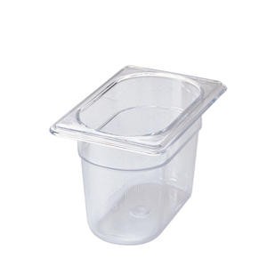Cold Food Pan Ninth Size Clear 4" - Home Of Coffee