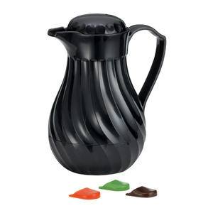 Connoisserve™ Swirl Decanter Twist Top Black 40 oz - Home Of Coffee