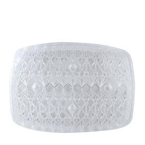 Crystal Cut Tray Oblong Clear 22" x 16" - Home Of Coffee