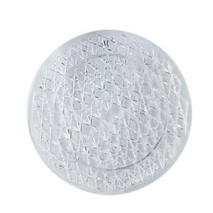 Crystal Cut Tray Round 16" - Home Of Coffee
