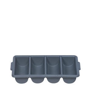 Cutlery Bin 4 Compartment Gray - Home Of Coffee