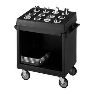 Dish Cart W/Cutl Rack Blk - Home Of Coffee