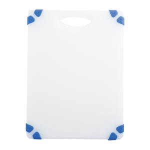 Grippy Cutting Board White with Blue 6" x 10" - Home Of Coffee