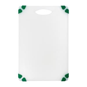 Grippy Cutting Board White with Green 9" x 12" - Home Of Coffee