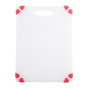 Grippy Cutting Board White with Red 9" x 12" - Home Of Coffee