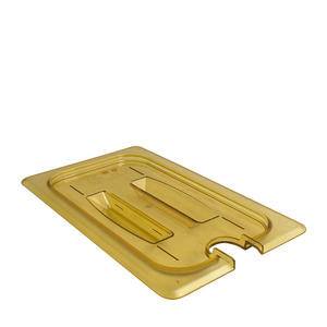 H-Pan™ Fourth Size Cover Notched with Handle Amber - Home Of Coffee