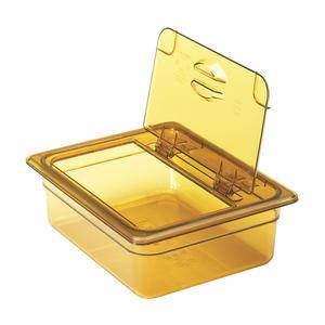H-Pan™ Half Size FlipLid® Cover Notched Amber - Home Of Coffee