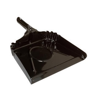 Metal Dust Pan Extra Wide Black 16" - Home Of Coffee