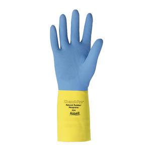 Neoprene Glove Latex Blue/Yellow Large - Home Of Coffee