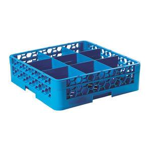 OptiClean™ Glass Rack 16-Compartment with One Extender Blue - Home Of Coffee