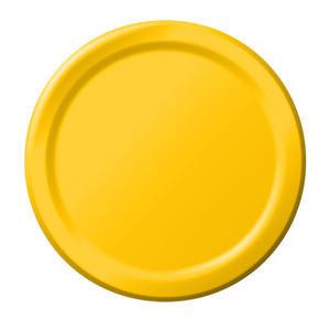 Paper Plate Yellow 7" - Home Of Coffee
