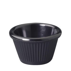 Ramekin Fluted Black 2 oz - Home Of Coffee