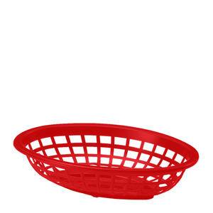 Side Order Basket Oval Red 7 3/4" x 5 1/2" - Home Of Coffee