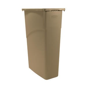 Slim Jim® Wastebasket Beige 23 gal - Home Of Coffee