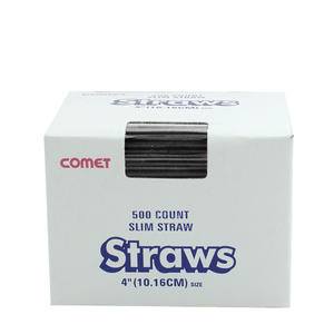 Slim Straw Black 4" - Home Of Coffee