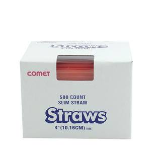 Slim Straw Red 4" - Home Of Coffee