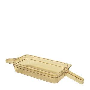 StorPlus™ High Heat Food Pan Third Size with Two Handles Amber 2 1/2" - Home Of Coffee