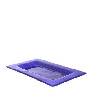 Tiger-Glass Plate Rectangle 10 3/8" x 6 3/8" Cobalt Blue - Home Of Coffee
