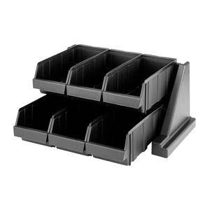 Versa Organizer Rack with 6 Bins Black - Home Of Coffee