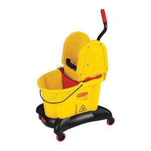 WaveBrake® Bucket/Wringer Combo Down Press Dual Water Yellow 35 qt - Home Of Coffee
