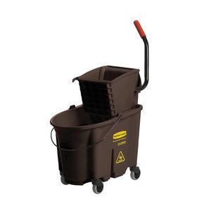 WaveBrake® Bucket/Wringer Combo Side Press Brown 35 qt - Home Of Coffee