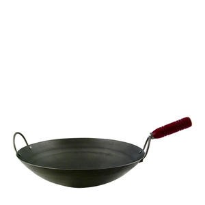 Wok with Wood Handle 16" - Home Of Coffee